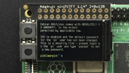 Adafruit Releases 1.14-Inch Mini PiTFT Display for the Raspberry Pi