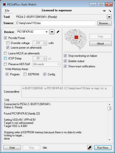 PICKitPlus: PICKitAutoWatch – A new PIC Programming Tool