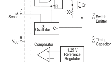 High Power LED flashing beacon uses a switching regulator