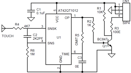 Capacitive Touch Sensor Toggle Switch