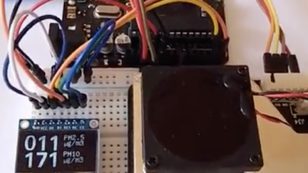 Portable Fine Dust PM10 Analyzer with Large OLED Digits
