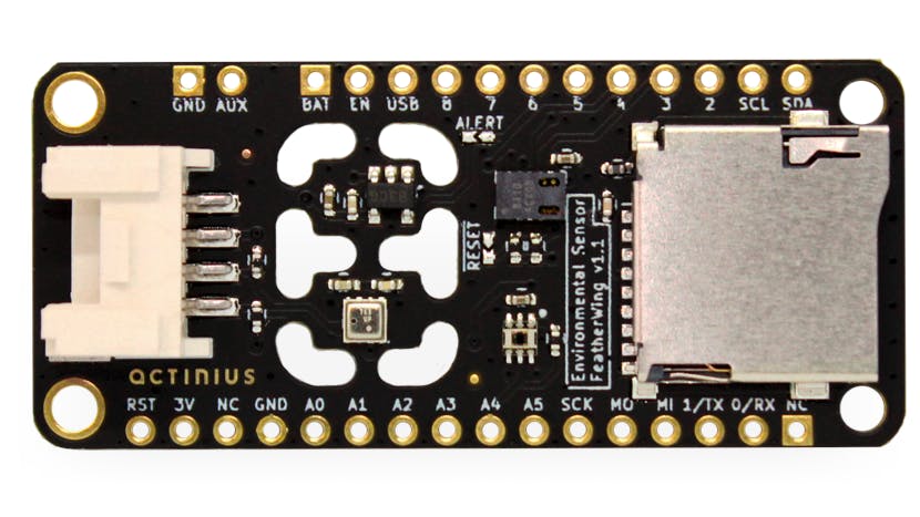 Environmental Sensor FeatherWing Measures Temperature, Humidity, Pressure, and Air Quality