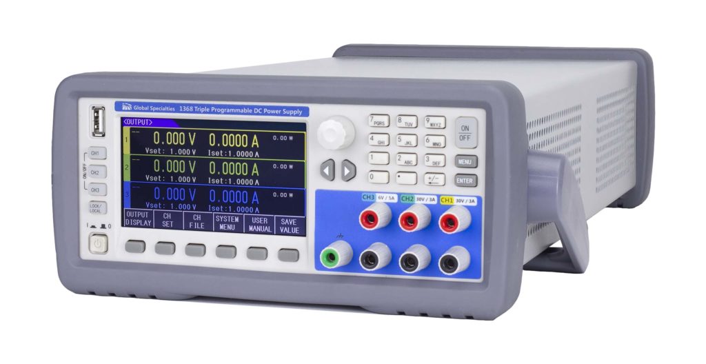 Triple output power supplies feature excellent load Triple output power supplies feature excellent load