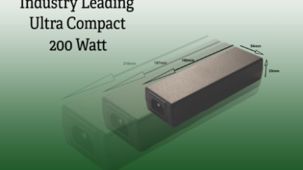 Ultra-compact 200W desktop power supply from FiDUS features Gallium Nitride switching