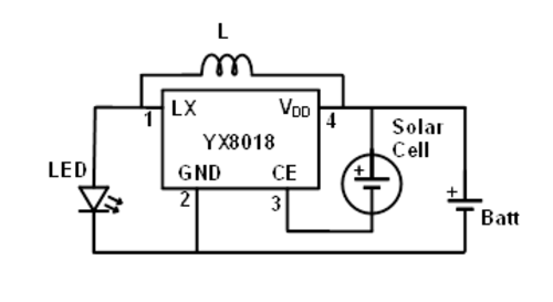 YX8018 Joule Thief Solar LED Driver