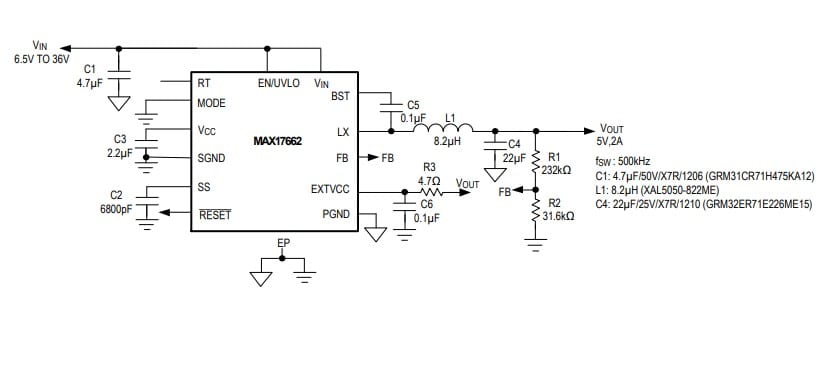 5V/2A Synchronous DC-DC Converter IC Evaluation Kit