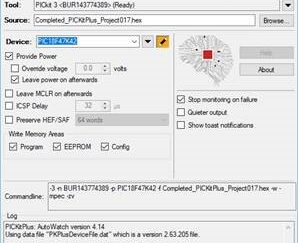 PICKitAutoWatch: A new application for both the PICKit2 and PICKit3 Programmers