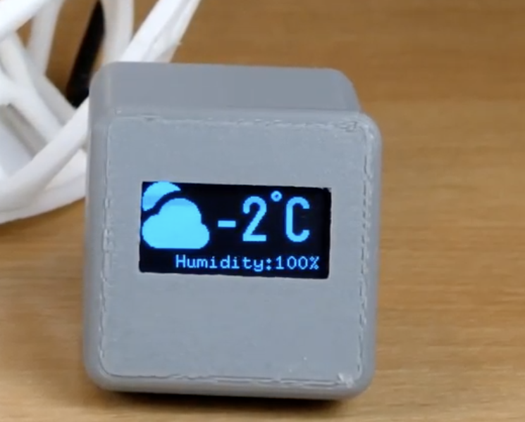 ESP8266 based Online Weather Widget using Wemos D1