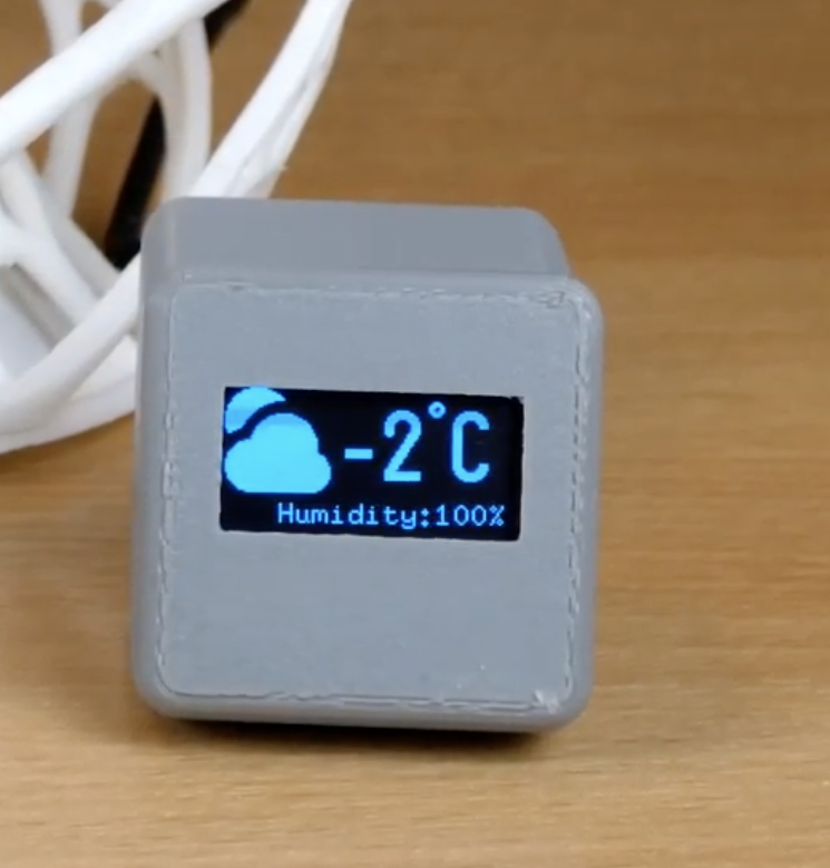 ESP8266 based Online Weather Widget using Wemos D1