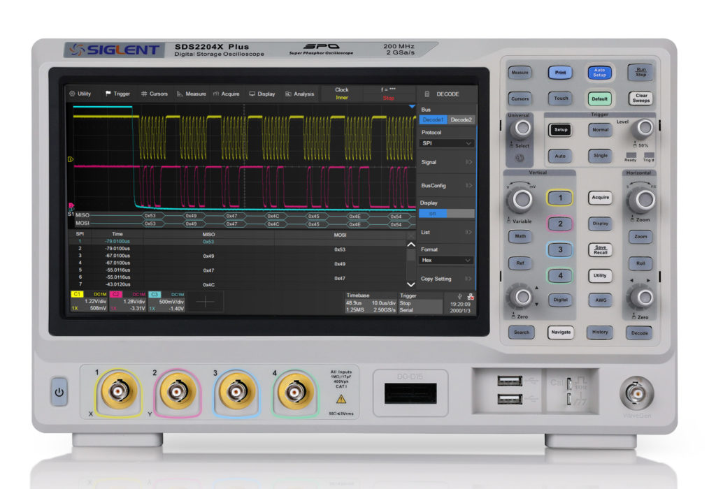 Saelig Announces the 2/4-channel 100-350Hz Siglent SDS2000X Plus Series Oscilloscopes