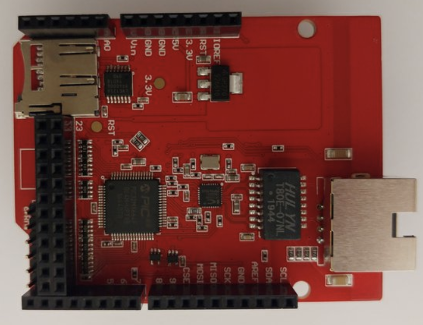 Arduino Ethernet Shield powered by the PIC32MX controller