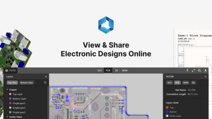 PCB design sharing and visualization through the cloud supports both Altium and Autodesk Eagle files