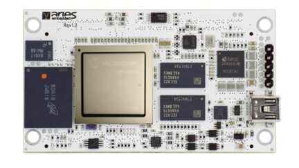 SoM based on Microchip’s low-power PolarFire RISC-V SoC FPGA