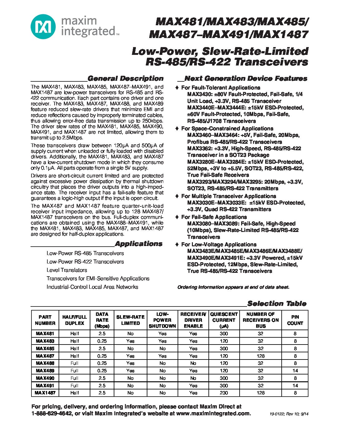 MAX1487-MAX491.pdf - Electronics-Lab.com