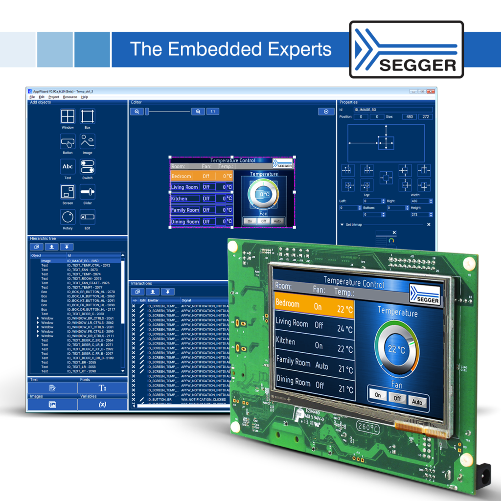 SEGGER AppWizard Enabling Advanced GUI Design in Next Generation Embedded Applications