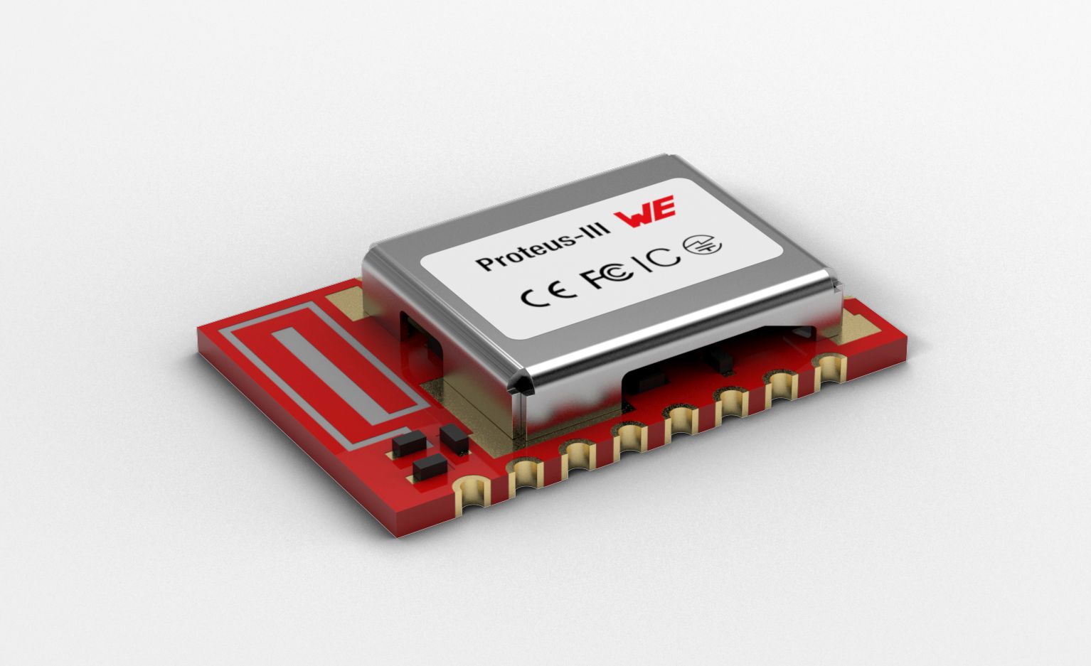 BLE modules include antenna, encryption technology, six configurable I/O pins BLE modules include antenna, encryption technology, six configurable I/O pins