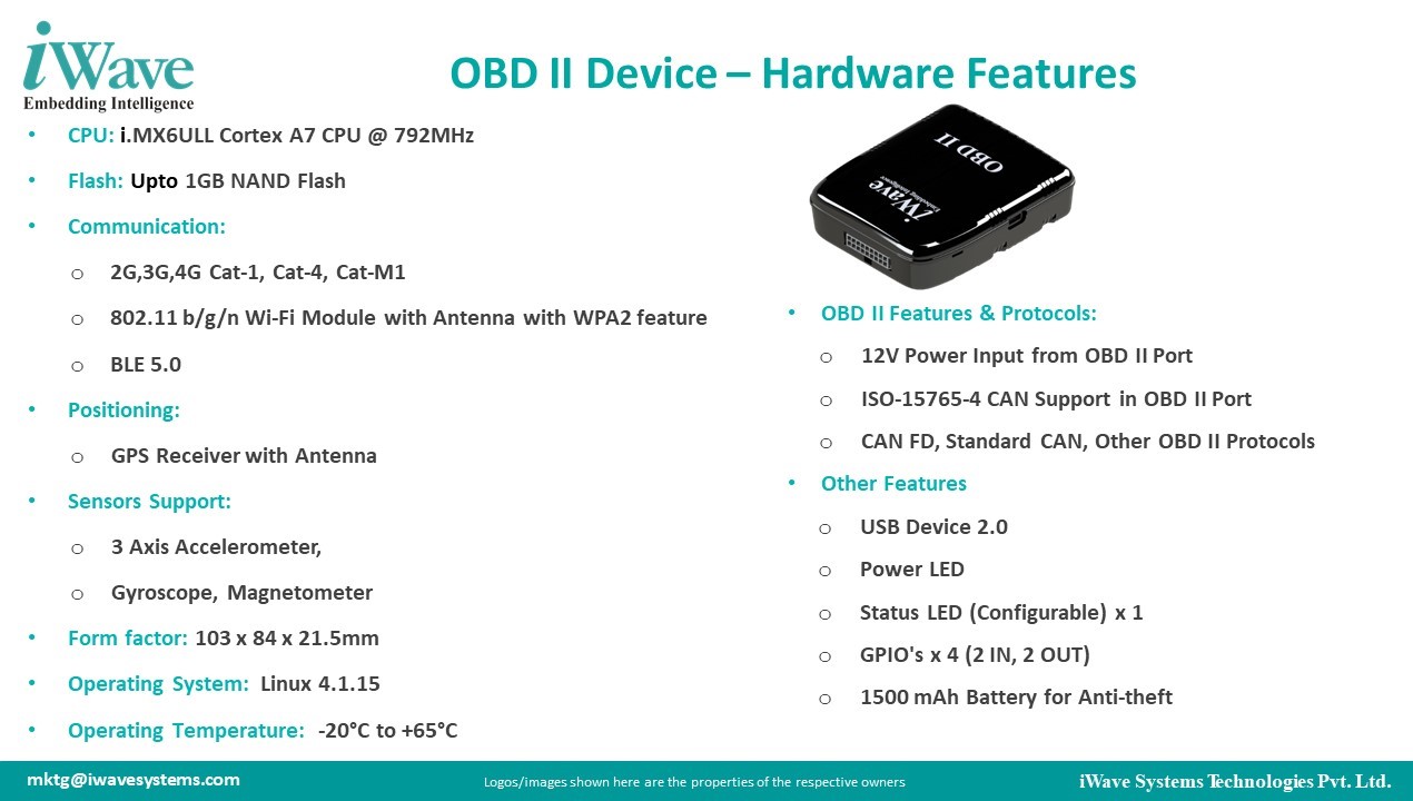 iWave OBD II Secured Edge Analytics Enabling IoT in Fleet Management