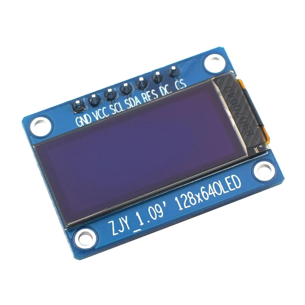 1.09″ 64×128 Monochrome Graphic OLED Display Module – SPI
