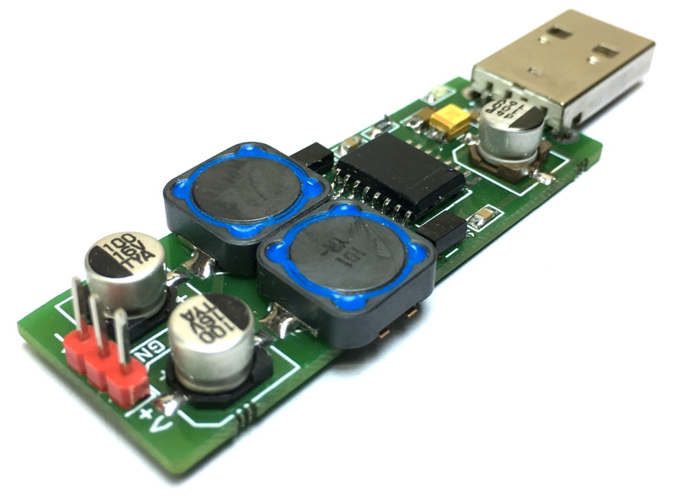 USB (5V) to Dual Output +/-15V or +/-12V Step-Up DC-DC Converter