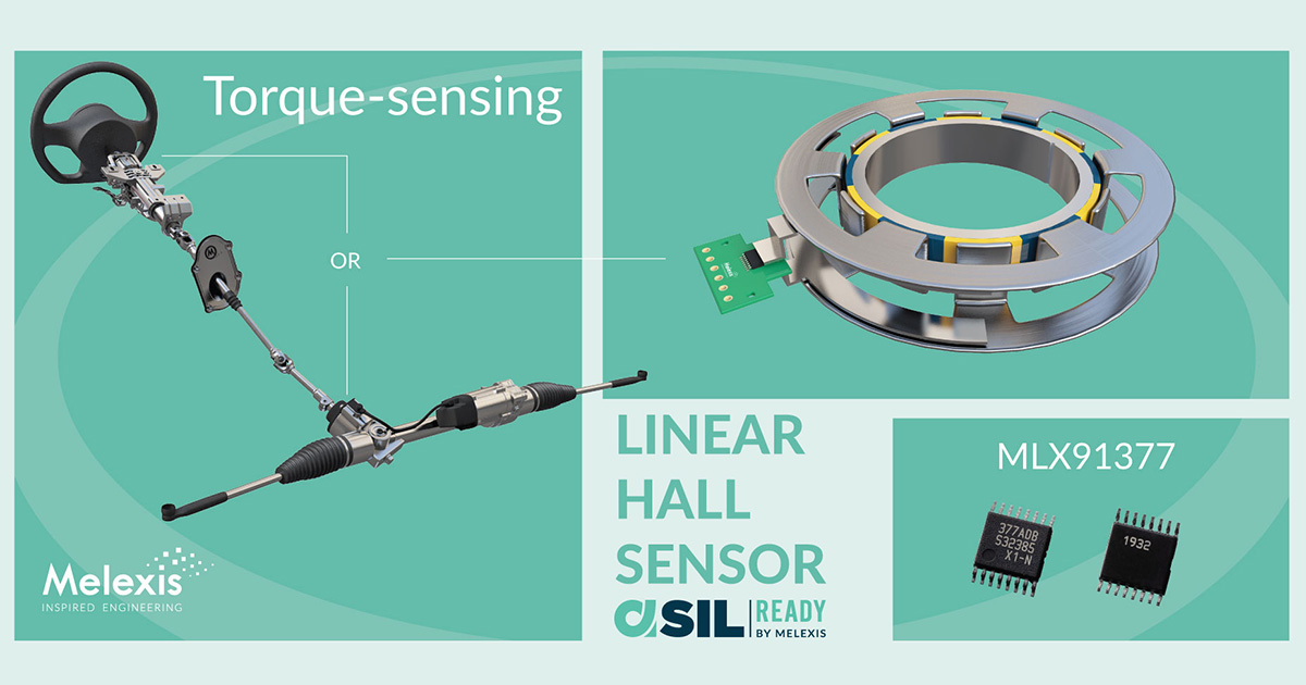 Melexis introduces high-linearity, low-drift Linear Hall sensor for safety-critical automotive torque-sensing applications