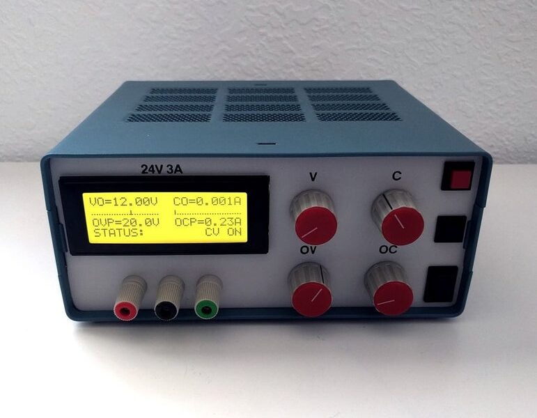Build your own 0-24V/3A Lab Power Supply with current limit