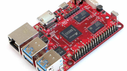 Odroid-C4 runs Android or Linux on a quad Cortex-A55 Amlogic S905X3 @ 2GBz