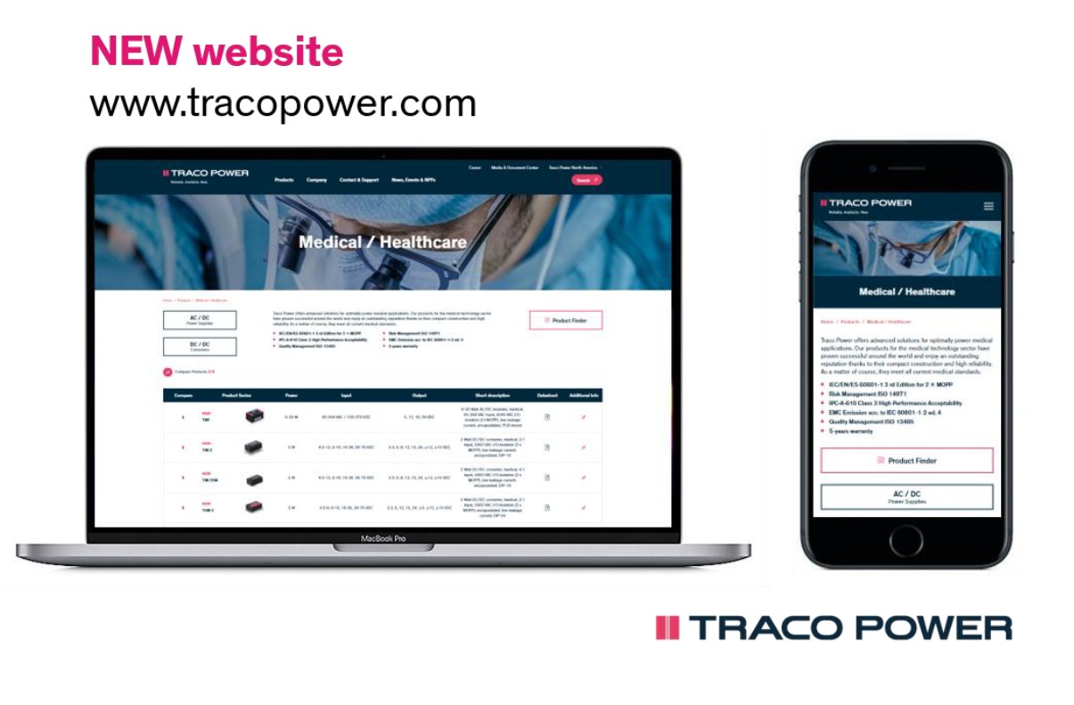 Traco Power launches new website www.tracopower.com