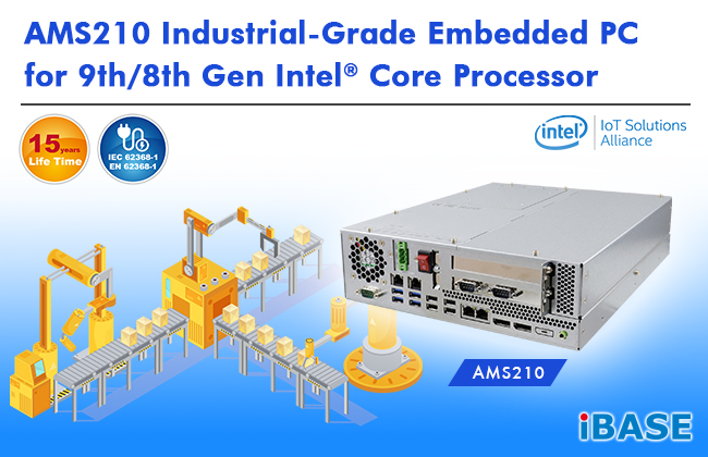 AMS210 Industrial-Grade Embedded PC for 9th/8th Gen Intel® Core Processor