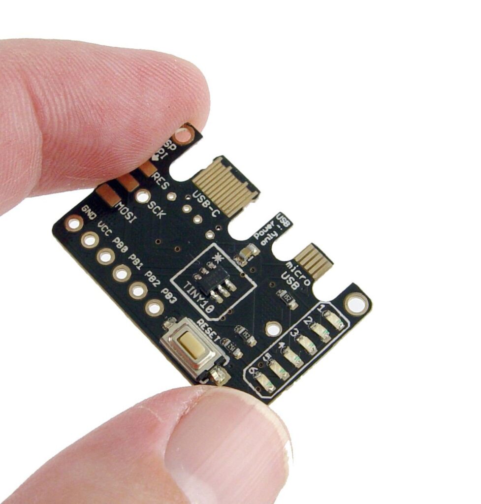 ATtiny10 Development Board with USB-C and Micro USB