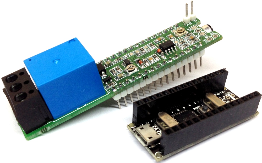 Sound Sensor with onboard Relay Arduino Nano Shield