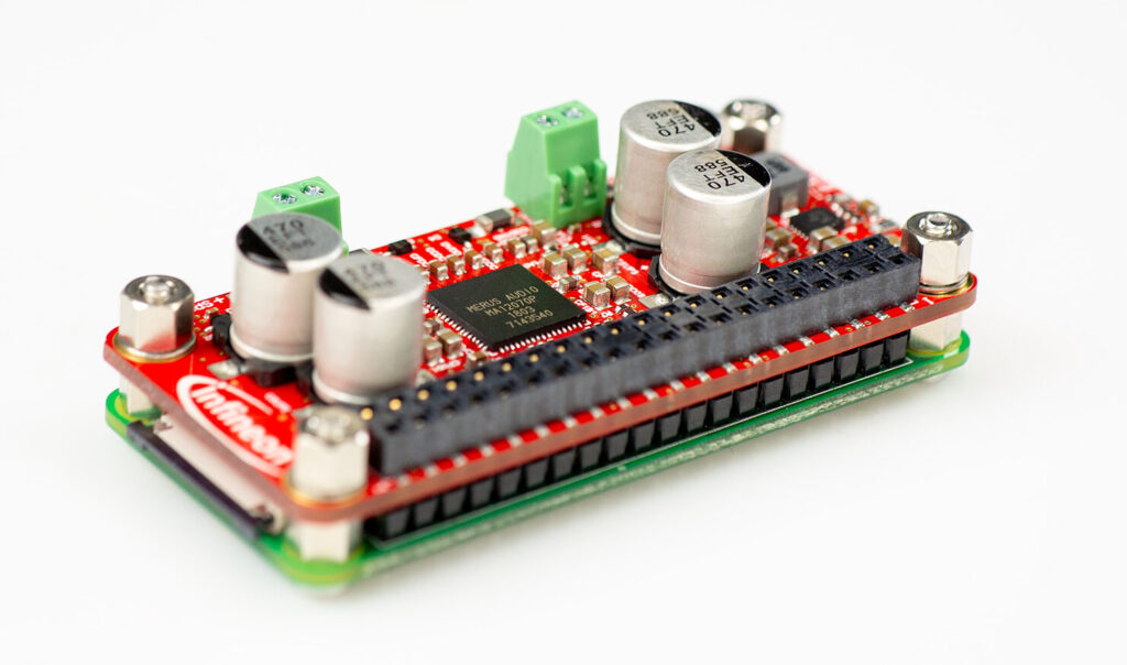 World’s first fully self-contained Raspberry Pi audio HAT board with MERUS™ class D multilevel amplifier