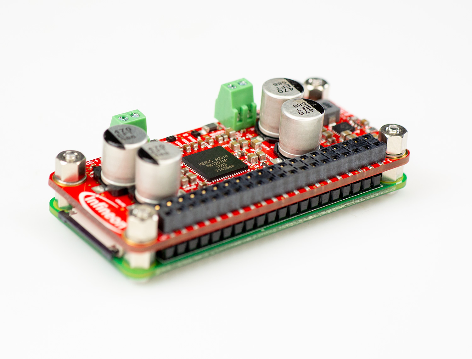 World’s first fully selfcontained Raspberry Pi audio HAT board with MERUS™ class D multilevel