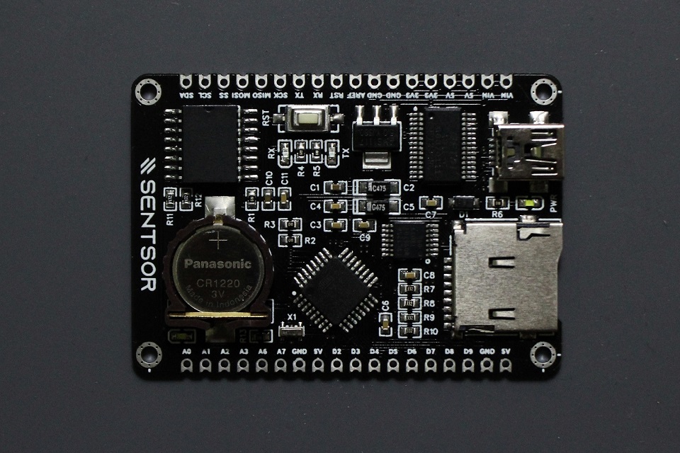 All-in-one Sentsor Core 328P development board is optimized for data logging All-in-one Sentsor Core 328P development board is optimized for data logging