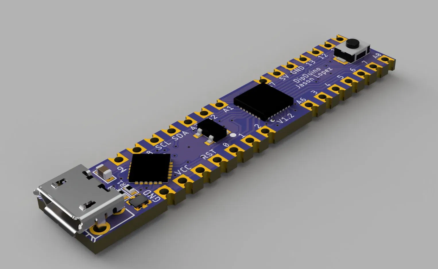 DipDuino –  is an Arduino in 0.3in DIP form