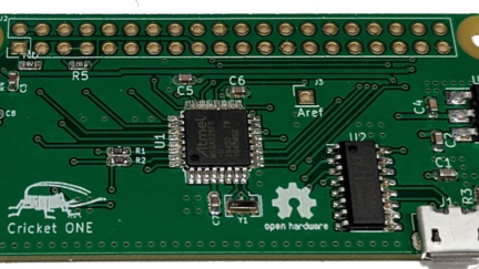 Cricket ONE is an Arduino compatible board in Raspberry Pi form factor