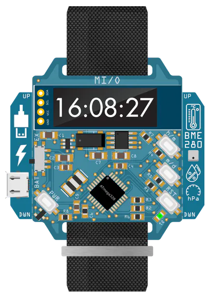 MI/O- ATmega328 Based Smart Watch By Markus Bindhammer