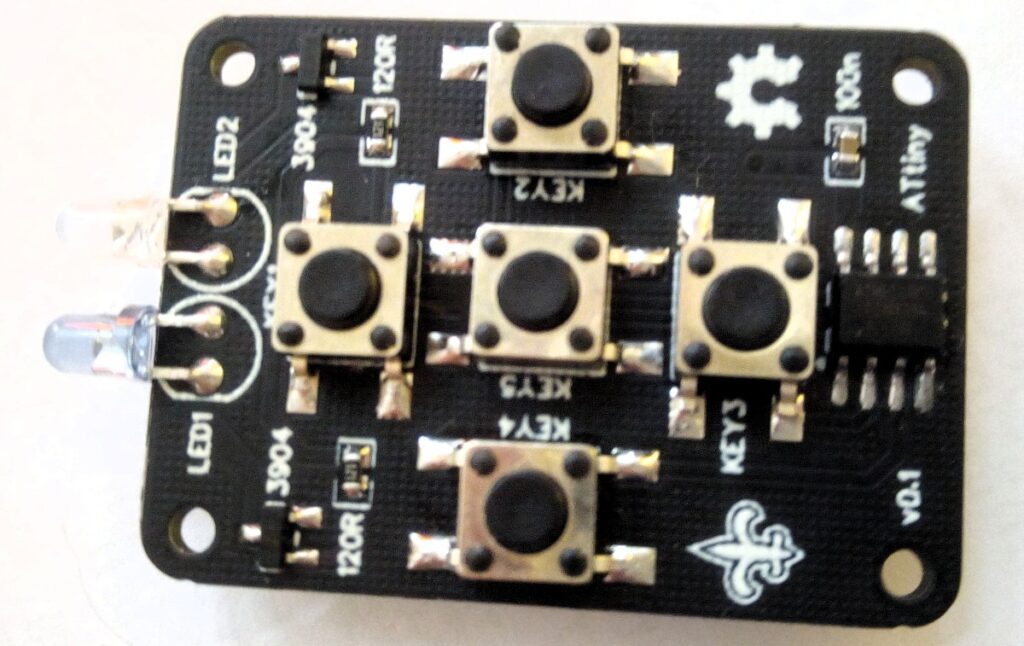 TinyRemote Control implements NEC protocol with Attiny13