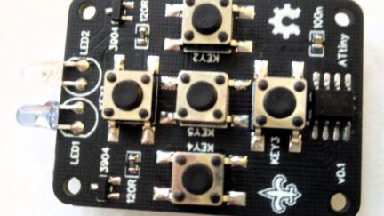 TinyRemote Control implements NEC protocol with Attiny13