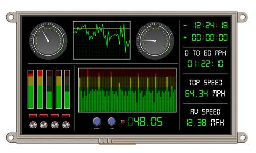 9″ intelligent embedded display uLCD-90