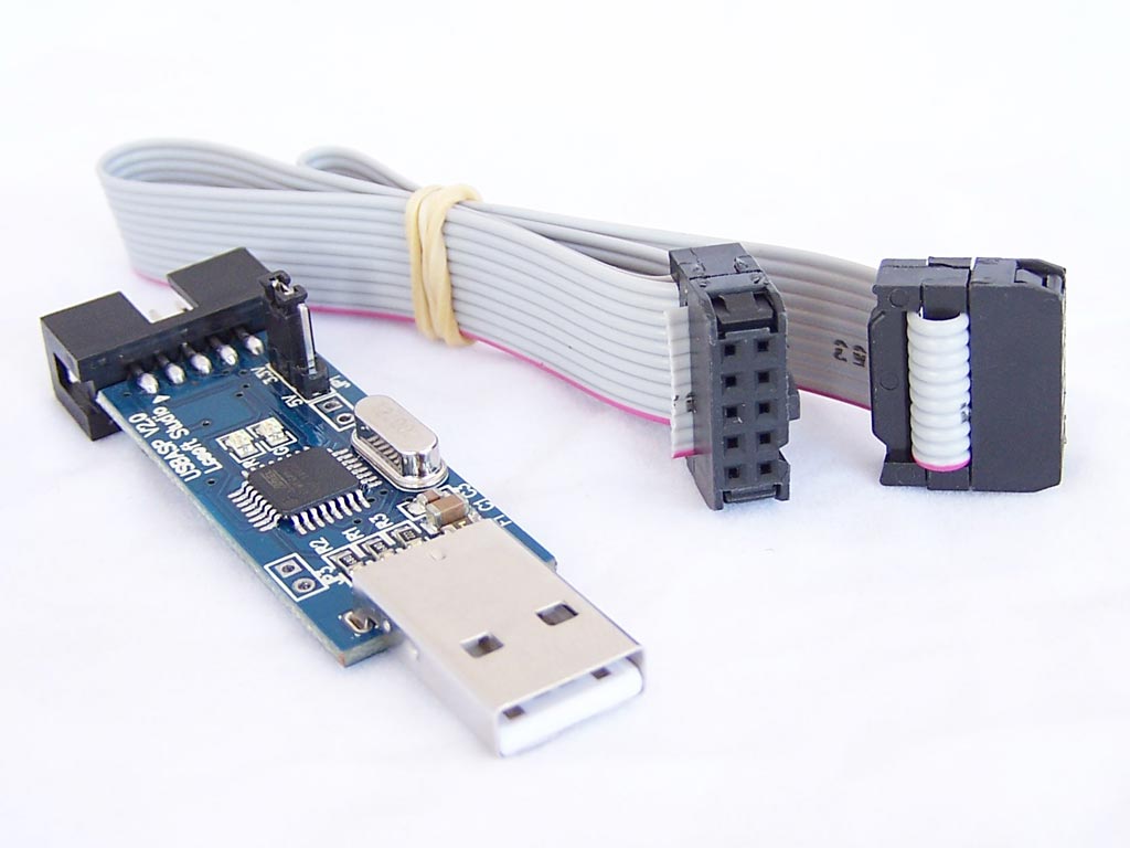 Adapter USB Usbasp Isp Programmer Mit Kabel Für ATMega8 Avrdude Atmel Avr 