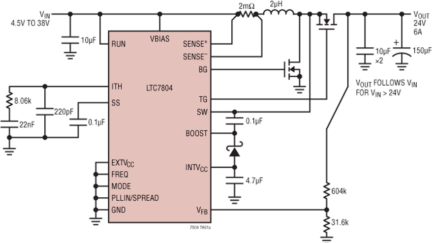 LTC7804 40 V 3 MHz Boost Controller with Spectrum Frequency