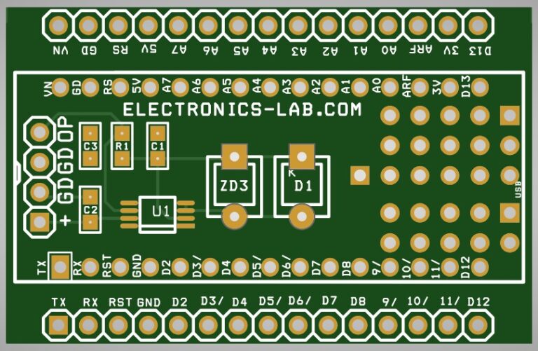 Photodiode Amplifier for Visible Light Using OPA381 Arduino Nano