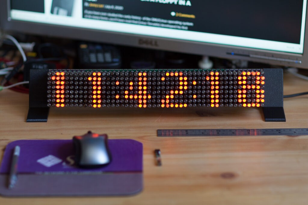 Neon Pixels Matrix Display Clock