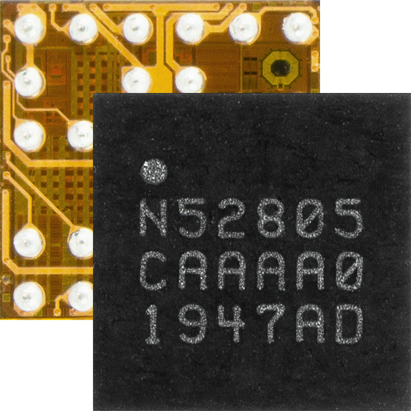 nRF52805 Bluetooth 5.2 SoC features a WLSCP, enhanced for small two layer PCB models nRF52805 Bluetooth 5.2 SoC features a WLSCP, enhanced for small two layer PCB models