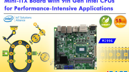 Mini-ITX Board with 9th Gen Intel CPUs for Performance-Intensive Applications