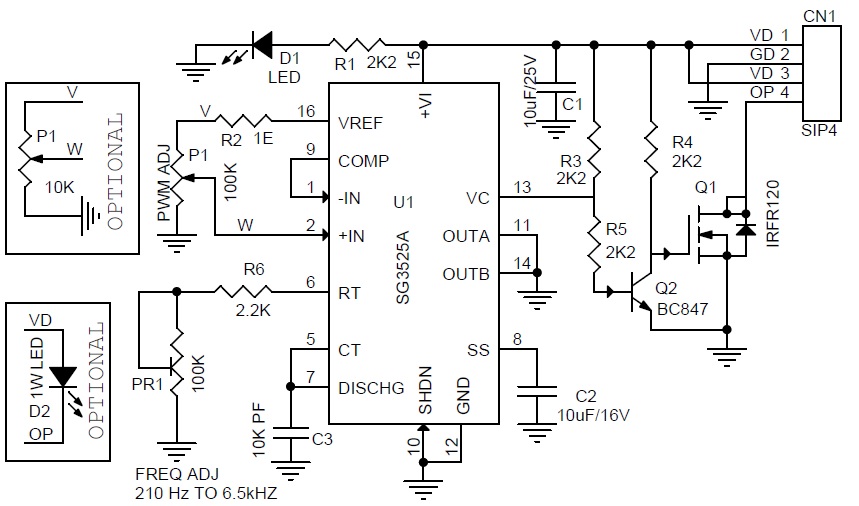 12W Dimmer with Soft Start for 12V LEDs