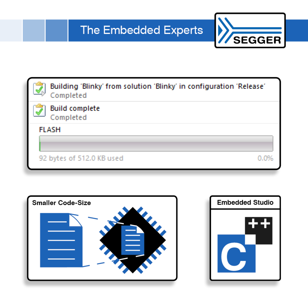 SEGGER Embedded Studio V5 minimizes code size