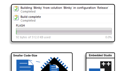 SEGGER Embedded Studio V5 minimizes code size
