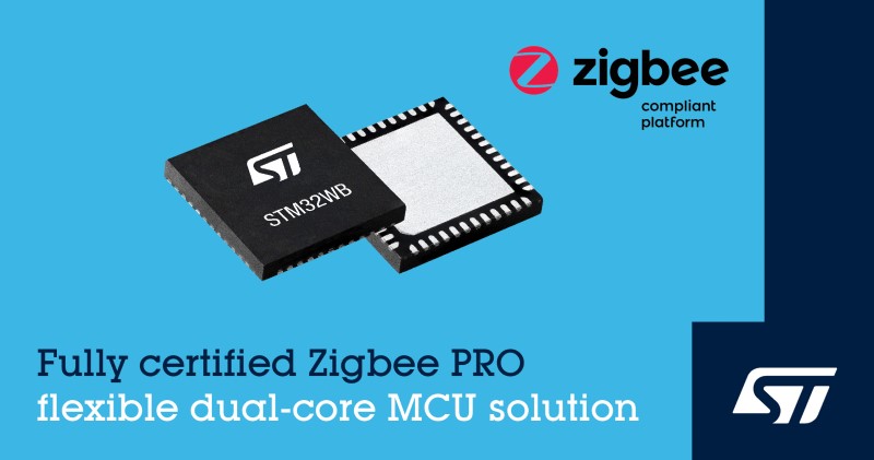 ST Release STM32WB Wireless Microcontrollers with Zigbee® 3.0