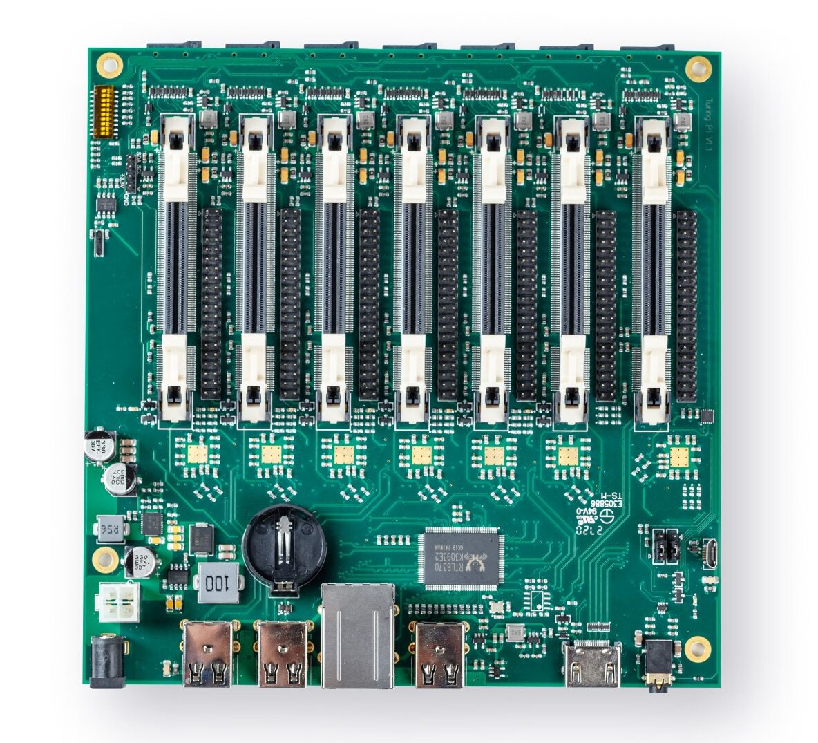 Turing Pi launches its 7-slot Raspberry Pi CM3 cluster board